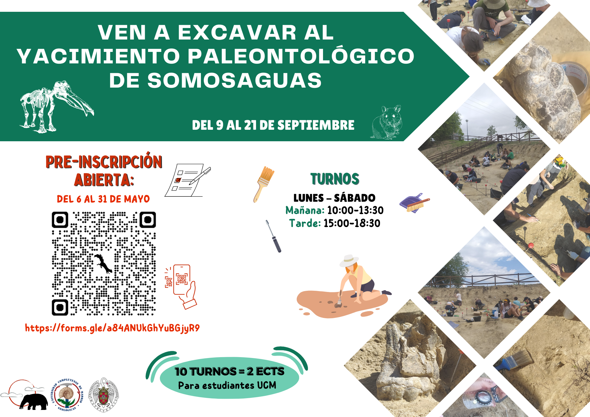 Abierta, hasta el 31 de mayo, la preinscripción para participar en la Campaña de Excavación 2024 en Somosaguas. Actividad con reconocimiento de 2 créditos ECTS 